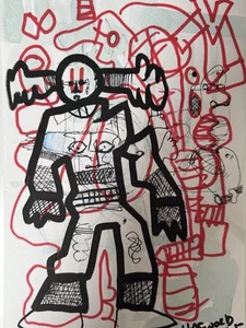 Papel abstracto original HASWORLD A4 expresionismo cultura moderna arte pop - Imagen 1 de 1
