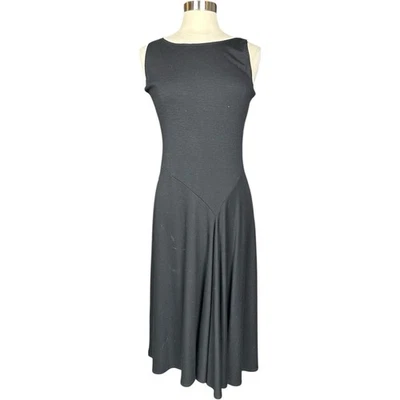Vestido Eileen Fisher Mujer Pequeño S 100% Lana Asimético Midi Negro Gótico Punk Años 80 Foto 1 de 4