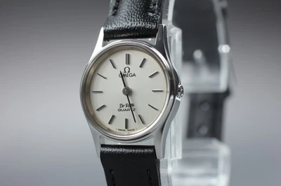 Reloj Omega De Ville Cal.1350 de cuarzo plateado vintage "casi como nuevo+++" para mujer JAPÓN Foto 1 de 4