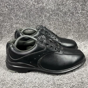 FootJoy Golfschuhe Herren 9,5 M schwarz Greenjoys ohne Spikes Leder Schnürschuhe - Bild 1 von 10
