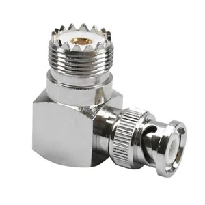 1Pcs BNC Male Plug To UHF SO239 Female RF Coaxial Adapter Cable Converter 90° - Picture 1 of 6