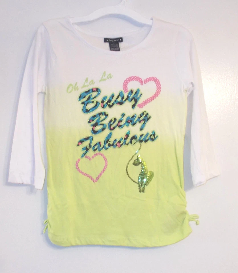 Baby Phat Girls Shirt Busy Being Fabulous Size Large 10-12  NWT - Imagem 1 de 1