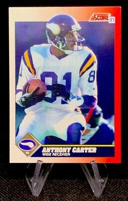 1991 Score Anthony Carter #182 Minnesota Vikings - Image 1 of 2