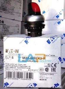 1PC For EATON MOELLER Pushbutton Switch M22-WRLK3-R 3-position 22mm red - Picture 1 of 1