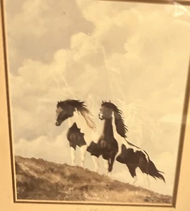 Marguerite Fields Litho Spirit Riders signiert nummeriert gerahmt - Bild 1 von 2