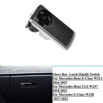 For Mercedes-Benz E Class W213 W238 CLS W257 Glove Storage Box Handle Trim Black - Image 1 of 4