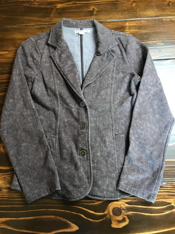 Chaqueta tallada con volantes, para mujer talla pequeña, marrón, polar, forrada, blazer Foto 1 de 4