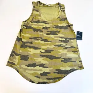 NEW Lucky Brand Camo Loose Fit Sleeveless Tank Top Green/Brown Women's Small - Picture 1 of 8