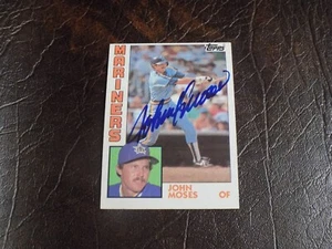 TARJETA DE JOHN MOSES 1984 TOPPS MARINERS AUTOGRAFIADA CON CERTIFICADO DE AUTENTICIDAD # 517 - Imagen 1 de 1