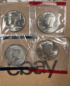 (4) Kennedy Half Dollars - 1989 P&D (BU) 1990 P&D (BU) aus Münzsätzen! - Bild 1 von 2