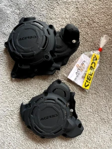 KTM EXC 250 EXC 300 2024 - 2025 ACERBIS X-POWER CLUTCH & IGNITION COVER BLACK - Picture 1 of 2