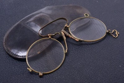 ✅ ANTIGUA APLICACIÓN GAFAS NARIZ LECTURA PINCH, PINCE NEZ. +2,5 DIOPTRÍAS Foto 1 de 2