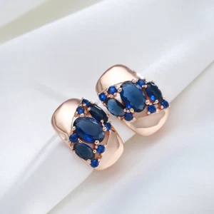 585 Gold Ohrringe Damen Echtgold gefüllt Huggie Creolen Schmuck Geschenkbox NEU - Bild 1 von 4