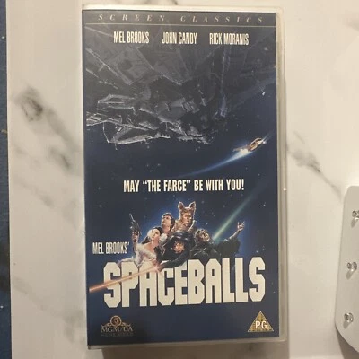 Spaceballs (VHS, 1987) Mel Brooks Rick Moranis (1993 cover) rare screen classics - Image 1 of 4