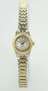 Decade Uhr Damen Edelstahl Silber Gold Stretch MOP Batterie Quarz - Bild 1 von 3