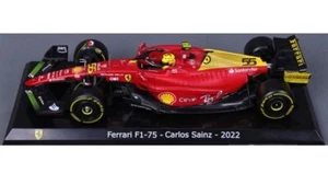 Modellino auto formula 1 F1 scala 1:24 Burago FERRARI F1-75 CARLOS SAINZ Monza - Foto 1 di 1