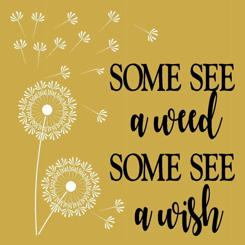 REUSABLE STENCIL ITEM 8979 U 12"X12" SME SEE A WEED DANDILION -MYLAR STENCILS - Image 1 of 1