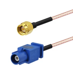 Confezione 2 Adattatore Antenna GPS Veicolo Fakra C Maschio a SMA Maschio RG316 Cavo 20cm - Foto 1 di 3