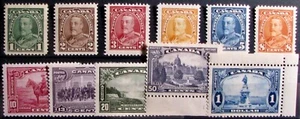 1935 CANADA #217-227: F/VF MNH/MH 'KGV' Pictorial set of 11 complete - Picture 1 of 2