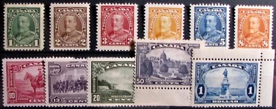 1935 CANADA #217-227: F/VF MNH/MH 'KGV' Pictorial set of 11 complete - Image 1 of 2