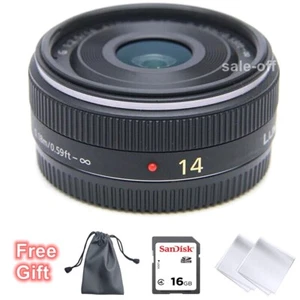 [ Open box ] Panasonic Lumix G 14mm f/2.5 Wide Angle Lens -W/Lens bag & SD Card - Picture 1 of 8