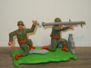 Timpo Toys England - Plastic Toy - 2x Soldier with Kanon *37735 - Picture 1 of 6