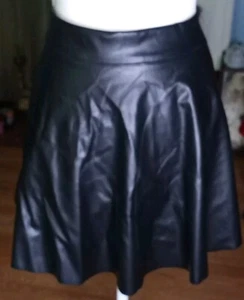 Black Leather Skirt Small - Picture 1 of 7