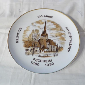 Militär Wandteller Soldaten Kameradschaft Fechheim 1880 - 1980 Hummendorf  (SP3) - Bild 1 von 8