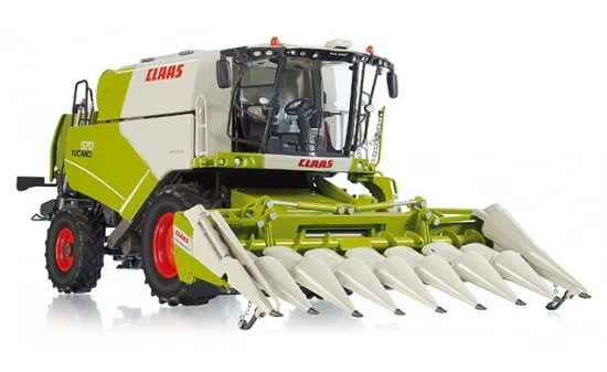 #077818 Wiking Claas Tucano 570 Mähdrescher mit Maisvorsatz Conspeed 8-75 1:32 - Bild 1 von 1