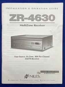 Original Niles ZR-4630 Receiver Instruction Manual - Picture 1 of 1