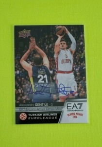 2015-16 Upper Deck Turkish Airlines Euroleague Autos #E11 Allessandro Gentile