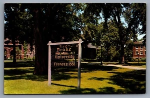 Postcard Drake University Admin Building Campus Des Moines Iowa c1950 DB UNP - Picture 1 of 2