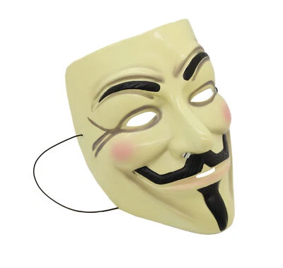 V for Vendetta Mask Guy Fawkes Anonymous Sit-in Cosplay Costume Anarchy Mask - Image 1 of 4