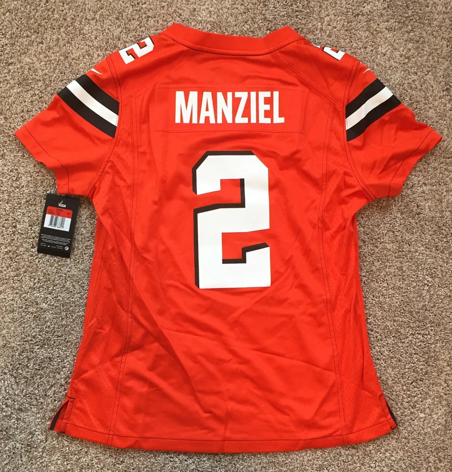 Johnny Manziel 克利夫兰布朗队耐克女式比赛球衣。 选择颜色和尺寸! — 第 1/1 张图片