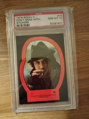 1979 Rocky II Rocky 2 Movie Stickers Don't Mess with the Rock! #15 PSA 10 Pop 2  - Image 1 of 2