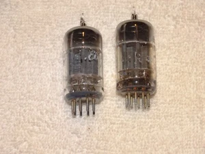 2 x 6EU7 G.E. Tubes*Tested Good*Short Grey Plates -O*#12 - Picture 1 of 4