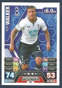 TOPPS MATCH ATTAX 2013-14- #309-TOTTENHAM/INGLATERRA-SHEFFIELD UNITED-KYLE WALKER - Imagen 1 de 1