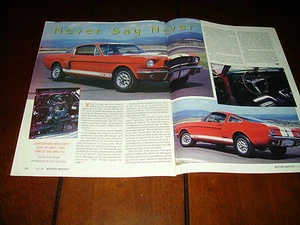 1966 CARROLL SHELBY GT-350 ***ORIGINAL 1996 ARTICLE*** GT350 - Imagen 1 de 1