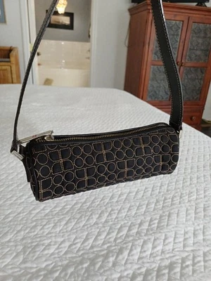 Y2K 90-х Kate Spade Нью-Йорк мини Noel выстеганный ствол наплечная сумка черный РЕДКАЯ - Изображение 1 из 4