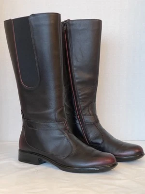 Botas hasta la rodilla Naot Viento Volcánicas para mujer cuero negro rojo EU 40 US 9-9.5 Foto 1 de 4
