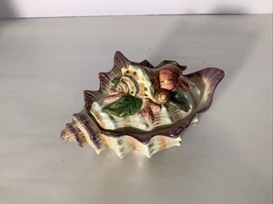 Fitz and Floyd bedeckt Schale Oceana 8" x 5" x 3 1/2" - Bild 1 von 8