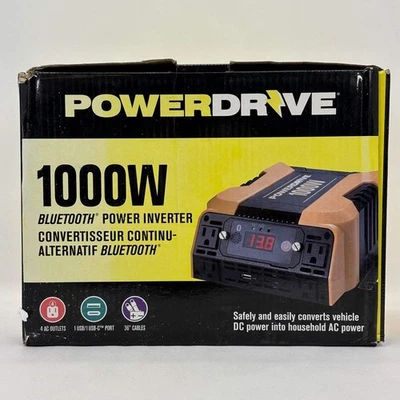 New POWERDRIVE 1000W POWER INVERTER Bluetooth Power Inverter PD1000 - Image 1 of 4