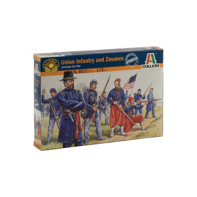 UNION INFANTRY AND ZOUAVES SOLDATINI KIT 1:72 Italeri Kit Figure Militari Modell - Immagine 1 di 4