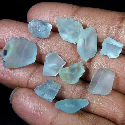 50.50 Ct Natural Sky Blue Topaz Rough Wholesale Lot Loose Gemstone - Image 1 of 3