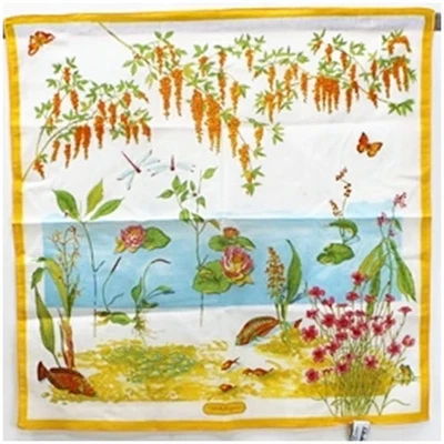 Mini bufanda de algodón Salvatore Ferragamo floral amarilla x multicolor Foto 1 de 4