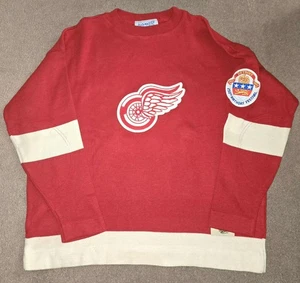 Detroit Redwings Stall & Dean Acryl Wolle Hockey NHL Heritage Pullover Trikot 3X - Bild 1 von 13