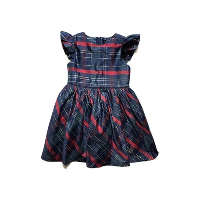 M&S Coast Niñas Tartán Volantes Manga Tafetán 5-6 Años Cuadros Metálicos Debenhams Foto 1 de 3