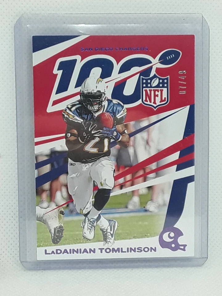 LaDainian Tomlinson 2019 Chronicles NFL 100 PURPLE (07/49) Los Angeles Chargers - Image 1 of 2