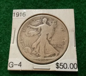 1916 Silver Walking Liberty Half Dollar - T30 - Picture 1 of 2