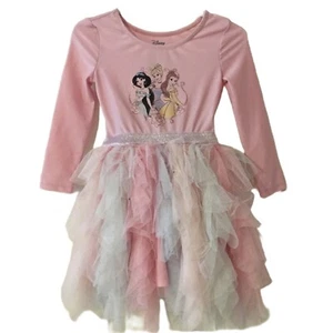 Disney Princess Pink Printed Toddler Girls Tutu Dress - NEW - Picture 1 of 6